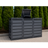 ZABUDOWA ŚMIETNIKOWA 3x120L kolor GRAFIT